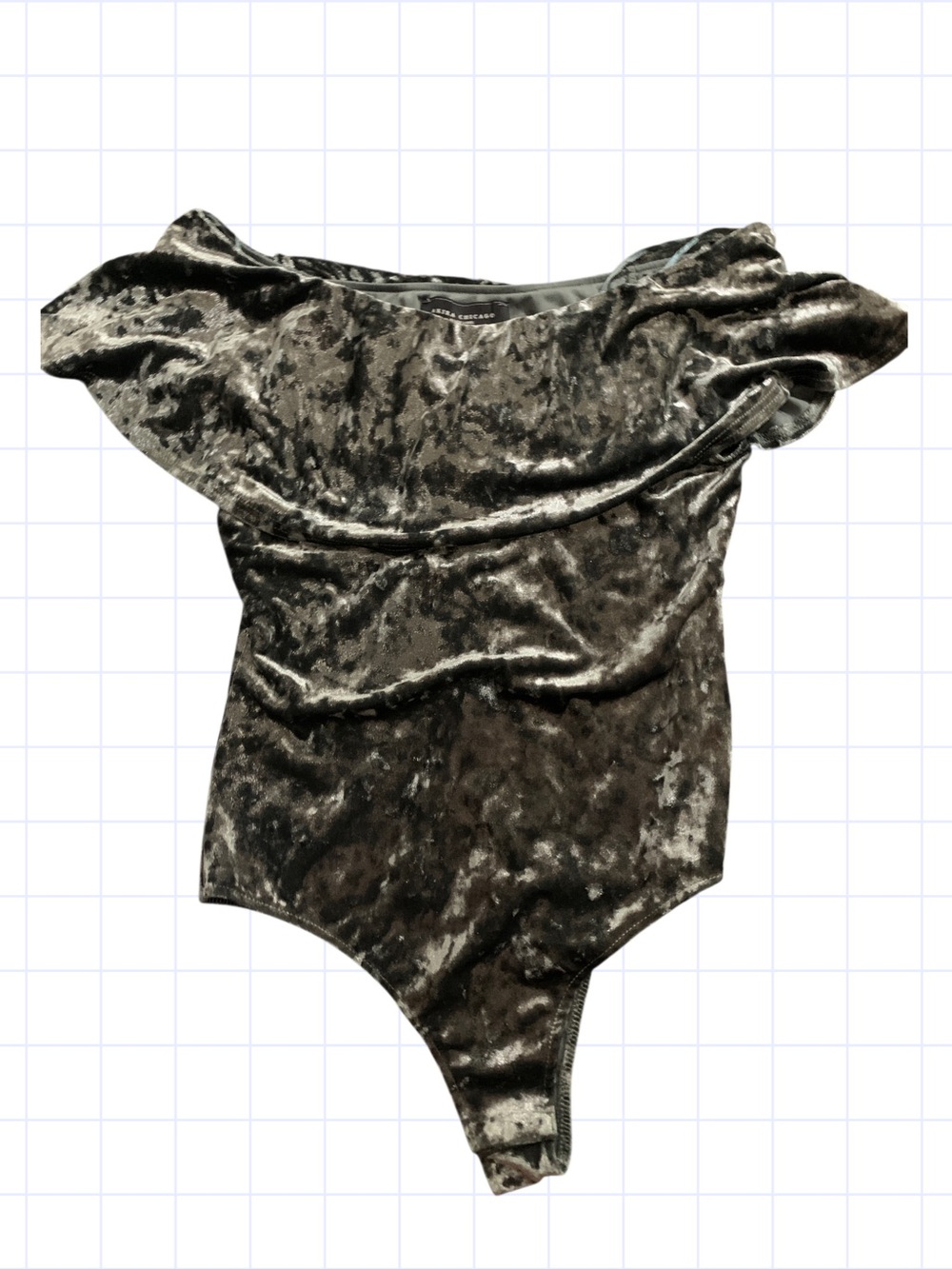 AKIRA Black Crushed Velvet Bodysuit